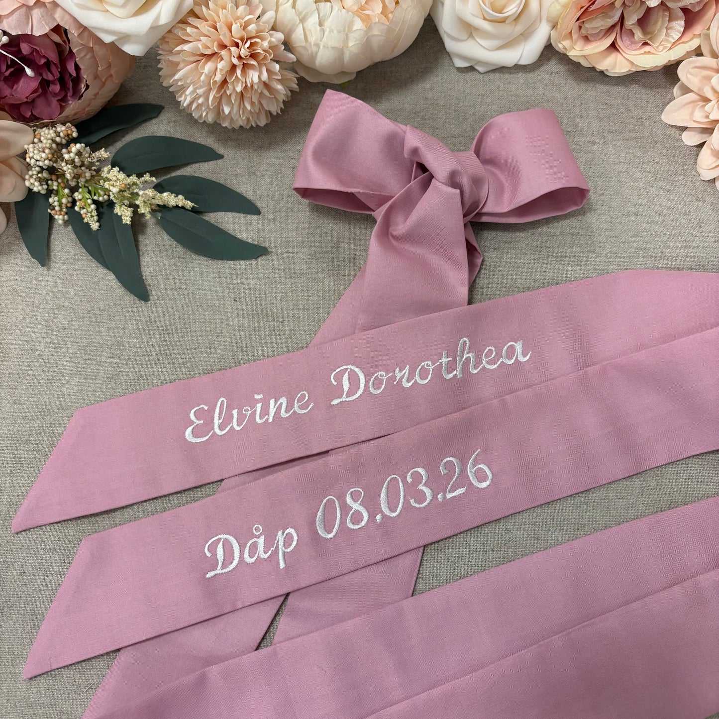 Dåpskyse m/ broderi Bomullsateng